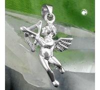 Anhänger 20x14mm Engel rhodiniert Silber 925