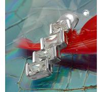 Anhänger 21x7mm 4x Zirkonia schräg glänzend Silber 925