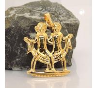 Anhänger 22x21mm Sternzeichen Zwilling ausgestanzt vergoldet