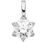 Anhänger 333 Gold Weißgold 1 Zirkonia Weißgoldanhänger