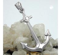 Anhänger 36x25mm großer Anker rhodiniert Silber 925
