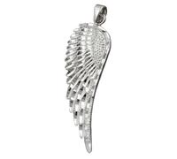 Anhänger 37x12mm Flügel diamantiert rhodiniert Silber 925