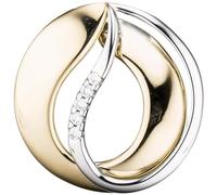 Anhänger 585 Gold Gelbgold Weißgold bicolor 5 Diamanten Brillanten Goldanhäger