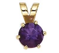 Anhänger 585 Gold Gelbgold 1 Amethyst lila violett Goldanhänger