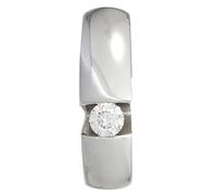 Anhänger 585 Gold Weißgold 1 Diamant Brillant 0,10ct. Weißgoldanhänger
