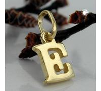 Anhänger 8x5,5mm Buchstabe E glänzend 9Kt GOLD