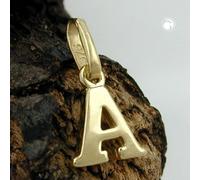 Anhänger 8x6,5mm Buchstabe A glänzend 9Kt GOLD