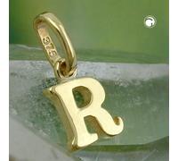 Anhänger 8x6mm Buchstabe R glänzend 9Kt GOLD