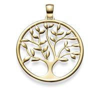 Anhänger Amulett Baum Lebensbaum aus 585 Gold Gelbgold Goldanhänger 40x33mm