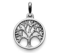 Anhänger Amulett Baum Lebensbaum aus 585 Gold Weißgold 23x14,5mm