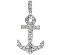 Anhänger Anker 925 Sterling Silber 32 Zirkonia Ankeranhänger