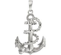 Anhänger Anker 925 Sterling Silber teil matt Silberanhänger Ankeranhänger