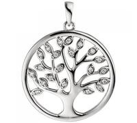 Anhänger Baum Lebensbaum 925 Sterling Silber 21 Zirkonia