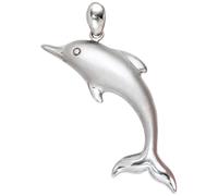 Anhänger Delfin 925 Sterling Silber rhodiniert mattiert Delfinanhänger