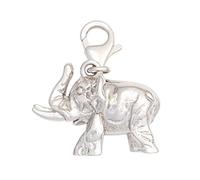 Anhänger Einhänger Charm Elefant aus 925 Echt Silber Silberanhänger Damen