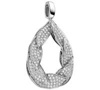 Anhänger Einhänger Tropfen 585 Gold Weißgold 175 Diamanten Brillanten 0,65ct