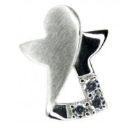 Anhänger, Engel mit Zirkonia, Silber 925, hochwertig rhodiniert