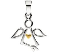 Anhänger Engel Schutzengel 925 Sterling Silber bicolor vergoldet Silberanhänger