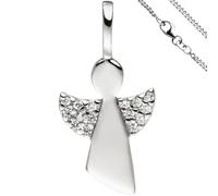 Anhänger Engel Schutzengel 925 Sterling Silber Zirkonia mit Kette 38 cm