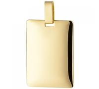 Anhänger Gravur Gravurplatte eckig 585 Gold Gelbgold massiv Goldanhänger