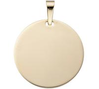 Anhänger Gravur Gravurplatte rund 333 Gold Gelbgold Goldanhänger