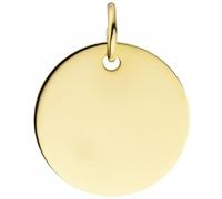 Anhänger Gravur Gravurplatte rund 585 Gold Gelbgold Goldanhänger