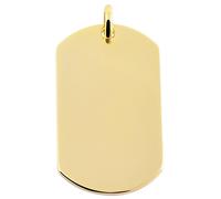 Anhänger Gravur Herren Edelstahl gold, 22 x 36mm