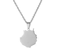 Anhänger-Halskette Mit Karte Der Insel Gran Canaria - Länderumriss-Flaggen-Anhänger, Ethnische Twist-Kette Für Männer, Frauen, Jungen, Mädchen, Süßer Schmuck, Halloween-