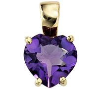 Anhänger Herz 333 Gold Gelbgold 1 Amethyst lila violett Herzanhänger