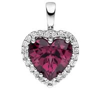 Anhänger Herz 585 Gold Weißgold 24 Diamanten Brillanten Herzanhänger