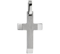 Anhänger Kettenanhänger Kreuz aus Edelstahl mattiert Kreuzanhänger