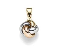Anhänger Knoten 10,5x17mm 585 Gold Gelbgold Rotgold Weißgold tricolor glänzend