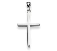 Anhänger Kreuz 30x14,5mm aus 750 Gold Weißgold Halsschmuck schlicht massiv