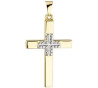 Anhänger Kreuz 375 Gold Gelbgold Kreuzanhänger Goldkreuz