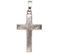 Anhänger Kreuz 375 Gold Weißgold eismatt Kreuz Anhänger Goldkreuz