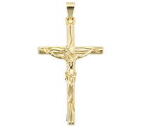 Anhänger Kreuz 585 Gold Gelbgold Kreuzanhänger Goldkreuz mit Jesus