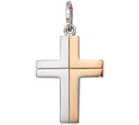 Anhänger Kreuz 585 Gold Weißgold bicolor Kreuzanhänger Goldkreuz