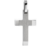 Anhänger Kreuz aus Edelstahl mattiert Kreuzanhänger
