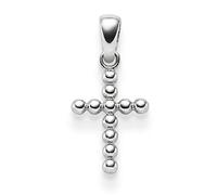 Anhänger Kreuz Kreuzchen aus Kügelchen 19,5x9,5mm 585 Gold Weißgold schlicht