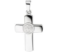 Anhänger Kreuz Lebensbaum 925 Sterling Silber Kreuzanhänger Silberkreuz