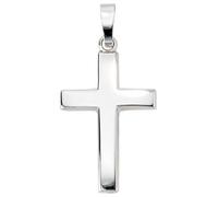 Anhänger Kreuz schlicht 585 Weißgold Kreuz Anhänger Weißgoldkreuz
