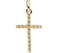 Anhänger Kreuz schmal 333 Gold Gelbgold Kreuzanhänger Goldkreuz