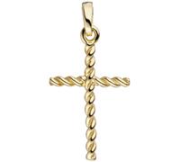 Anhänger Kreuz schmal 333 Gold Gelbgold Kreuzanhänger Goldkreuz