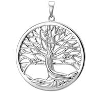 Anhänger Lebensbaum 925 sterling Silber 7 Zirkonia Silberanhänger