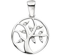 Anhänger Lebensbaum 925 Sterling Silber mit Zirkonia Silberanhänger