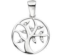 Anhänger Lebensbaum 925 Sterling Silber mit Zirkonia SilberAnhänger
