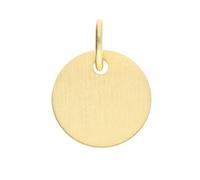 Anhänger mit Gravur ADELIA´S "Damen 333 Gold Gravurplatte Anhänger Ø 10 mm", gold, Schmuckanhänger, Damen, Gold, für Damen (67542602-0) gold