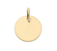 Anhänger mit Gravur ADELIA´S "Damen 333 Gold Gravurplatte Anhänger Ø 10 mm", gold, Schmuckanhänger, Damen, Gold, für Damen (31067119-0) gold