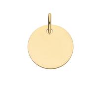 Anhänger mit Gravur ADELIA´S "Damen 333 Gold Gravurplatte Anhänger Ø 12 mm", gold, Schmuckanhänger, Damen, Gold, für Damen (77593209-0) gold