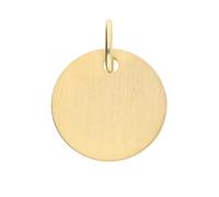 Anhänger mit Gravur ADELIA´S "Damen 333 Gold Gravurplatte Anhänger Ø 12 mm", gold, Schmuckanhänger, Damen, Gold, für Damen (22094637-0) gold